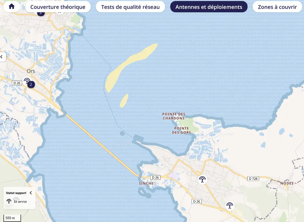 Simulation de couverture radio maritime Ptolémée issue du site original